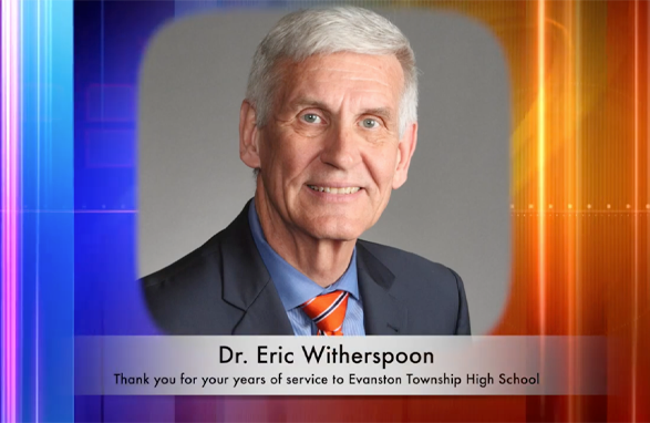 The ETHS Foundation pays tribute to Dr. Eric Witherspoon for his years of service to the district.