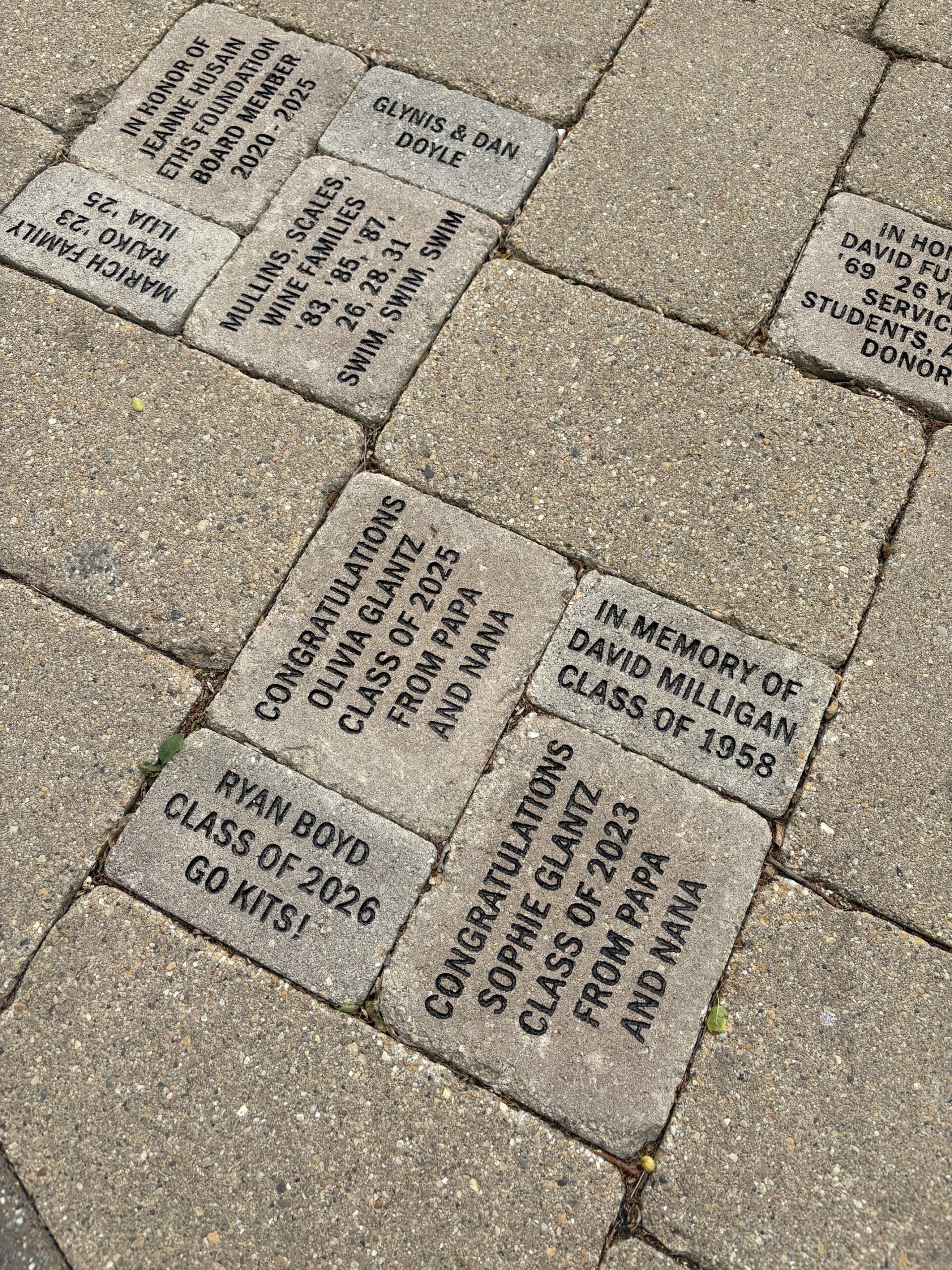 Dedicate a brick, bench or plaque